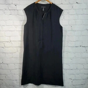 Black Label by Chico's Black Fine Knit Short Sleeve Dress Size 1.5